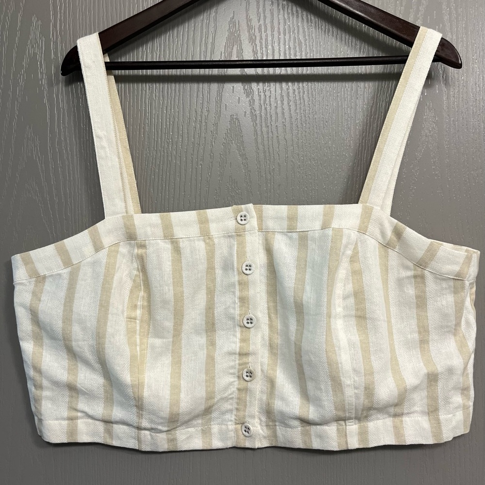 New York & Company XXL linen crop top.